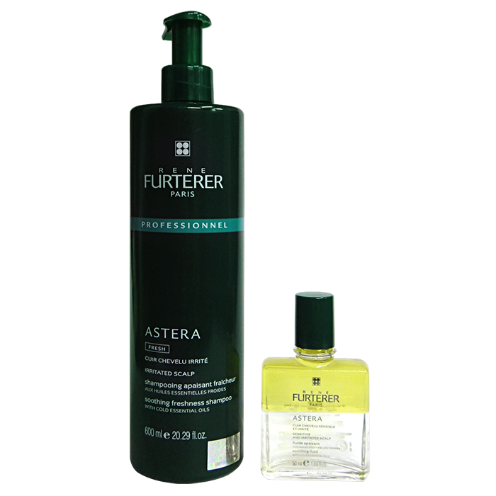 【特惠組合】萊法耶RF-(荷那法蕊) RENE FURTERER-紫苑草舒緩髮浴600ML+紫苑草頭皮舒緩精油50ml